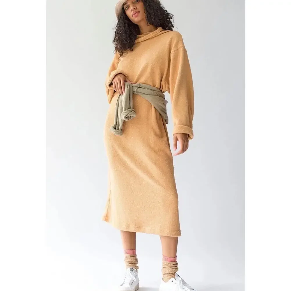 Free People Beach Blanca Maxi Dress Oversized Slouchy Black Large Coastal Preppy
